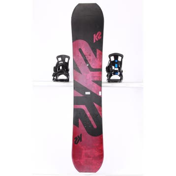 150 155 160 snowboard K2 EST. 87, black/red, p-tex topsheet,, Sport en Fitness, Verzenden, Gebruikt