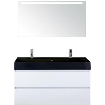 Maxx XL Badmeubelset 120 cm - Wit Hoogglans - Wastafel Kube, Ophalen of Verzenden, Nieuw