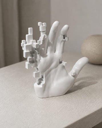 sculptuur, Abstract Mosaic Hand for modern interior
