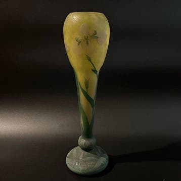 Daum - Vaas - Glas - Iris Vase - Hoogte 44 cm