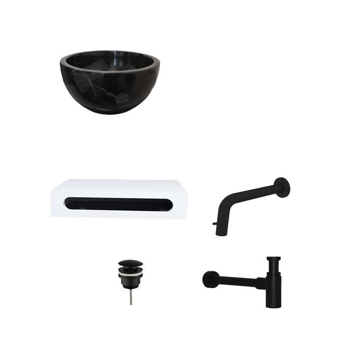 Sani Royal Black Emperador Marmer Fonteinkom met, Tuin en Terras, Waterpartijen en Fonteinen