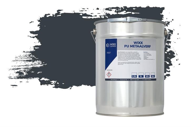 Wixx PU Metaalverf RAL 7016 | Antracietgrijs 5L, Doe-het-zelf en Verbouw, Verf, Beits en Lak, Verf, Grijs, Nieuw, Minder dan 5 liter