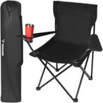 Trizand Zwarte Vissersstoel - 80 x 44 x 80 cm - Draagbaar..., Caravans en Kamperen, Kampeeraccessoires, Ophalen of Verzenden, Nieuw