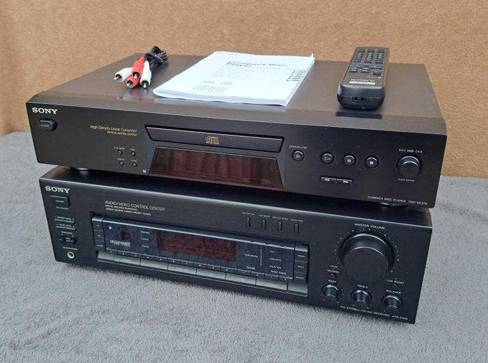 Sony - CDP-XE370 cd speler / STR-D515 audio/video receiver, Audio, Tv en Foto, Radio's