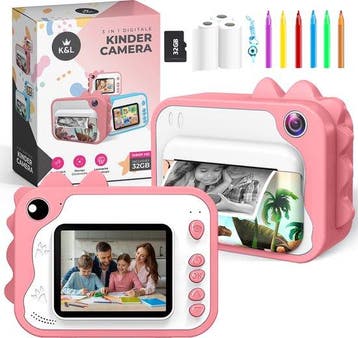 2dekans | K&L® 3 IN 1 Digitale Kindercamera + Instant print, Ophalen of Verzenden, Zo goed als nieuw