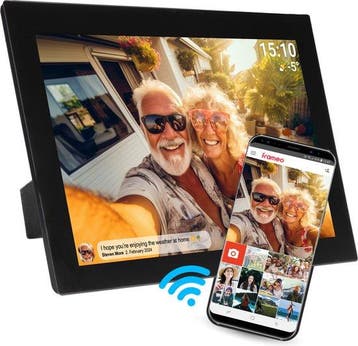 Digitale Fotolijst 10.1 inch - Glas Display - HD - Frameo Ap, Verzenden, Zo goed als nieuw
