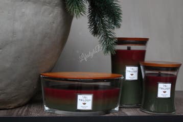 WoodWick Hearthside christmas trilogy flame, Ophalen of Verzenden, Nieuw