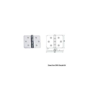 Bieden: Osculati Stainless Steel Hinge 130x100mm, Watersport en Boten, Ophalen of Verzenden, Nieuw, Kombuis en Sanitair, Zeilboot of Motorboot