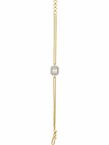 Schakelarmband - 14 karaat Geel goud - 0.46ct. tw. Diamant