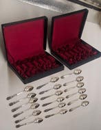 Theelepel (20) - Djokja - .800 zilver - 3set Djokja zilver, Antiek en Kunst