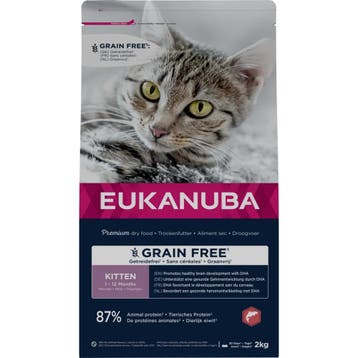 Eukanuba Kitten Graanvrij Kattenvoer Zalm 2 kg, Verzenden, Kat