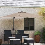 vidaXL Tuinparasol Taupe 248,5 x 247,5 x 160 cm Polyester en, Verzenden, Nieuw, 2 tot 3 meter