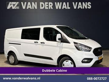 Ford Transit Custom | 2.0 TDCI L2H1 Dubbele Cabine, Auto's, Gebruikt, Euro 6, Wit, Ford
