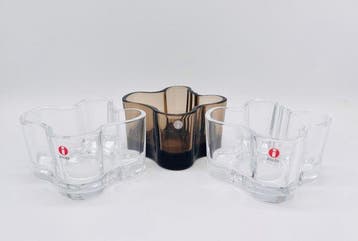 Iittala - Alvar Aalto - Kandelaar (3) - Glas - 3 Aalto
