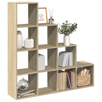 vidaXL Kamerscherm / boekenkast 131,5x29x131,5 cm hout, Minder dan 50 cm, Verzenden, 100 tot 150 cm, Nieuw