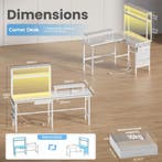 Gaming bureau - Gaming desk - Gaming tafel - 150x100 cm - Wi, Huis en Inrichting, Bureaus, Verzenden, Zo goed als nieuw