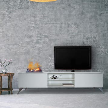 Xaralyn Elin tv-meubel met elektrische haard, Verzenden, Nieuw, Elektrische haard