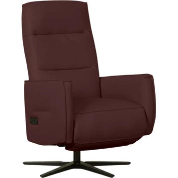 Leren handmatige relaxfauteuil Pride - Toledo Bordeaux, Huis en Inrichting, Nieuw, Ophalen of Verzenden, Modern, 50 tot 75 cm