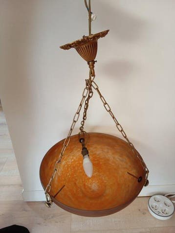 Muller Frères Lunéville - Plafondlamp - Pâte de verre