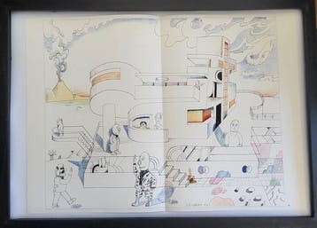 Saul Steinberg (1914-1999) - The Architect Villa Maria -