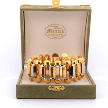 Armband - 18 karaat Geel goud, Witgoud, Roségoud - Jaren 60, Nieuw