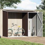 vidaXL Brandhoutschuur 245x98x159 cm gegalvaniseerd staal, Tuin en Terras, Tuinhuizen, Verzenden, Nieuw