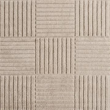 Rond Japandi Vloerkleed | Art | Blokken | Beige | 120x120 cm, Verzenden, Nieuw