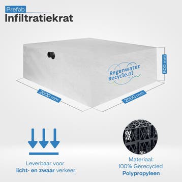 Prefab infiltratiekrat 3.200 liter 200x200x80 cm geotextiel, Overige materialen, Overige typen, Nieuw, Ophalen of Verzenden