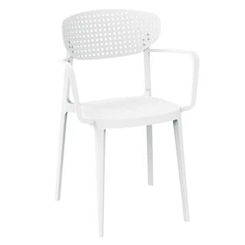 Stoel | COMO | Kunststof | White | In-/Outdoor | Stapelbaar, Verzenden, Nieuw in verpakking