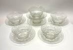 6 Vienne Austria J & L Lobmeyr Glass Bowls & Underplates -