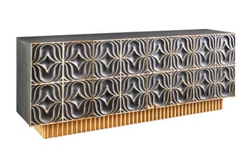 Handgemaakt dressoir PIAZZA SAN MARCO 180 cm grijsgoud, Huis en Inrichting, Kasten | Dressoirs, Ophalen of Verzenden, Nieuw