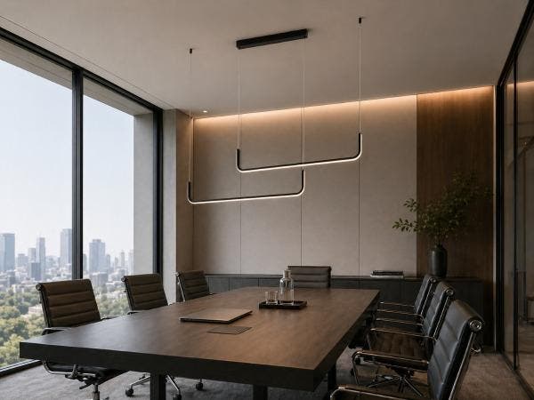 Veiling - Hanglamp Zand Zwart Duo Lijn 40W LED CCT 3 Kleur +, Auto-onderdelen, Verlichting, Nieuw