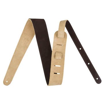 Fender 990691021 2 gitaarband, suède, omkeerbaar, bruin/tan, Ophalen of Verzenden, Nieuw