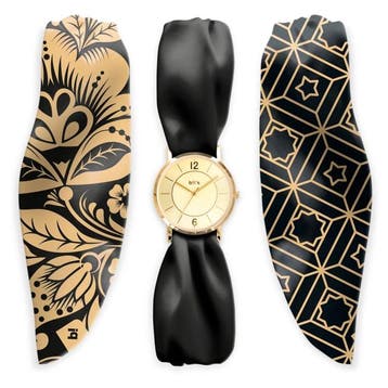 Bill´s Zwitserse Horloge Trendy Satijnen armband -, Nieuw