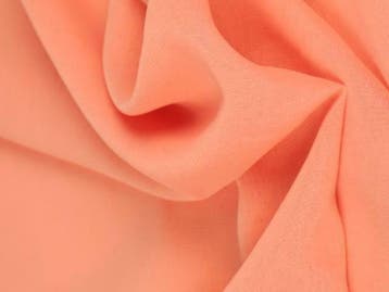 Chiffon stof - Zalmroze - Per 15 of 50 meter, Hobby en Vrije tijd, Stoffen en Lappen, 120 cm of meer, Ophalen of Verzenden, Roze
