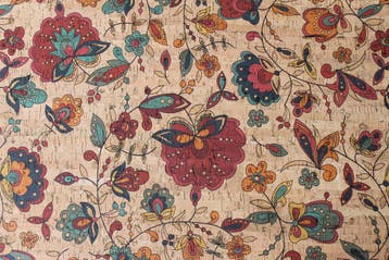 kurk textiel - Bloemen & Vlinders, Ophalen of Verzenden, Nieuw