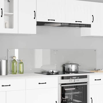 vidaXL Keukenachterwand 2 st Transparant 90 x 40 cm gehard, Verzenden, Nieuw