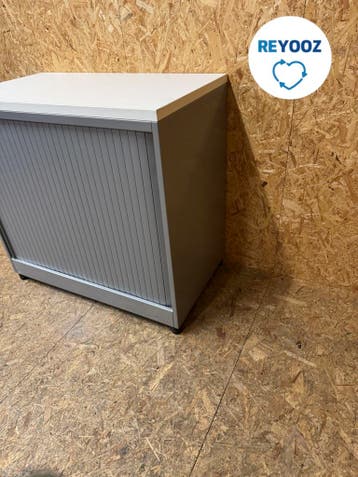 Ahrend roldeurkast - 74x80x45cm - zilvergrijs met grijze..., Nieuw in verpakking