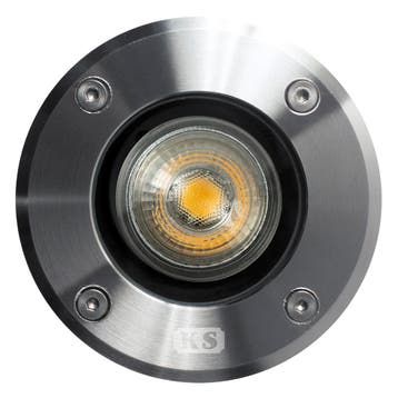 Grondspot LED Ø11 Rond RVS met dag en nacht sensor, Verzenden, Nieuw