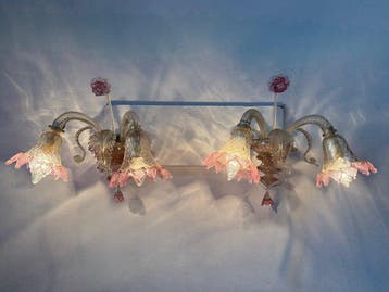 Wandlamp - Muranoglas - Paar Venetiaanse wandlampen
