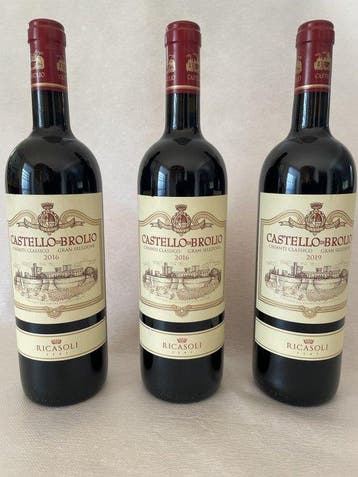 2016 x2 & 2019 Castello di Brolio Gran Selezione - Chianti, Verzamelen, Nieuw