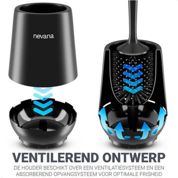 Nevana Siliconen Toiletborstel met Houder - WC borstel -, Ophalen of Verzenden, Nieuw