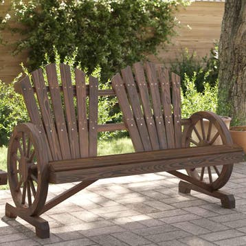vidaXL Tuinstoel 2-zits Adirondack massief vurenhout, Verzenden, Nieuw, Hout