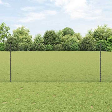 vidaXL zeshoekig gaasgek met palen 10 x 1 m PVC-Coated Staal, Verzenden, Nieuw, IJzer