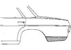 Achterplaat rechts |  Mercedes w114, Mercedes w115, Auto-onderdelen, Ophalen of Verzenden, Nieuw