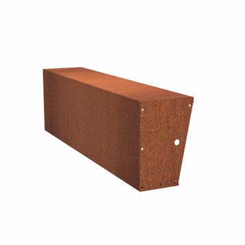 Cortenstaal keerwand met zitrand 200x40x60cm, Nieuw, Minder dan 25 cm, Border