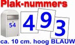 Huisnummer sticker Container sticker10cm hoog BLAUW, Nieuw