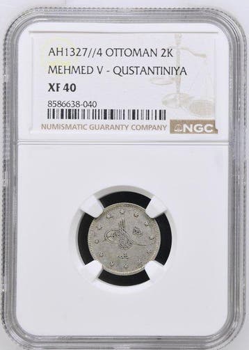 Ottomaanse Rijk. Mehmed V. 2 Kurus AH1327//4 (1912) - XF40
