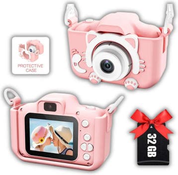 Jor Quality -Digitale Kindercamera - HD 1080p - 32GB, Ophalen of Verzenden, Zo goed als nieuw