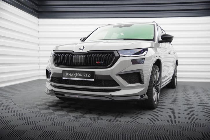 Maxton Front Splitter V.2 Skoda Kodiaq RS Mk1 Facelift, Auto diversen, Tuning en Styling, Verzenden